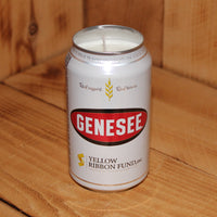 Hand Poured Soy Candle in Handmade Upcycled Genesse Beer Can