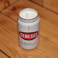 Hand Poured Soy Candle in Handmade Upcycled Genesse Beer Can