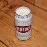 Hand Poured Soy Candle in Handmade Upcycled Genesse Beer Can