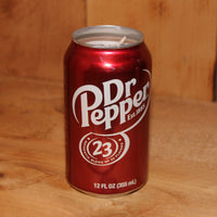 Hand Poured Soy Candle in Handmade Upcycled Dr. Pepper Soda Can