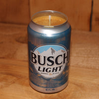 Hand Poured Soy Candle in Handmade Upcycled Busch Light Beer Can