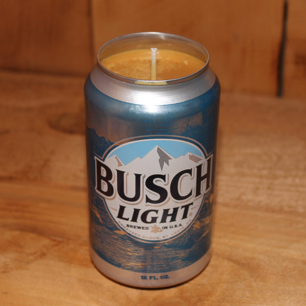 Hand Poured Soy Candle in Handmade Upcycled Busch Light Beer Can – Bottle  Refab