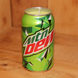 Hand Poured Soy Candle in Handmade Upcycled Mountain Dew Soda Can
