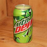 Hand Poured Soy Candle in Handmade Upcycled Mountain Dew Soda Can