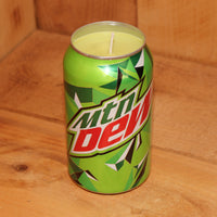 Hand Poured Soy Candle in Handmade Upcycled Mountain Dew Soda Can