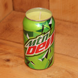 Hand Poured Soy Candle in Handmade Upcycled Mountain Dew Soda Can