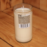 Hand Poured Soy Candle in Handmade Upcycled Smirnoff Ice Glass made from a 12oz bottle