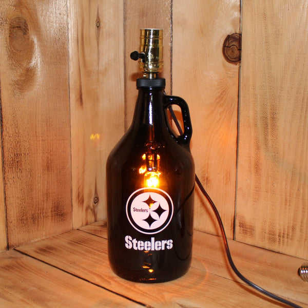 Pittsburgh Steelers Football Beer Growler Lamp with Night Light