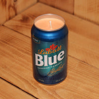 Hand Poured Soy Candle in Handmade Upcycled Labatt Blue Beer Can