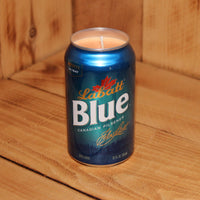 Hand Poured Soy Candle in Handmade Upcycled Labatt Blue Beer Can