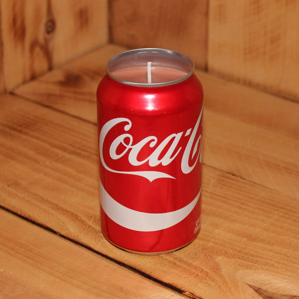 Hand Poured Soy Candle in Handmade Upcycled Coca Cola Soda Can