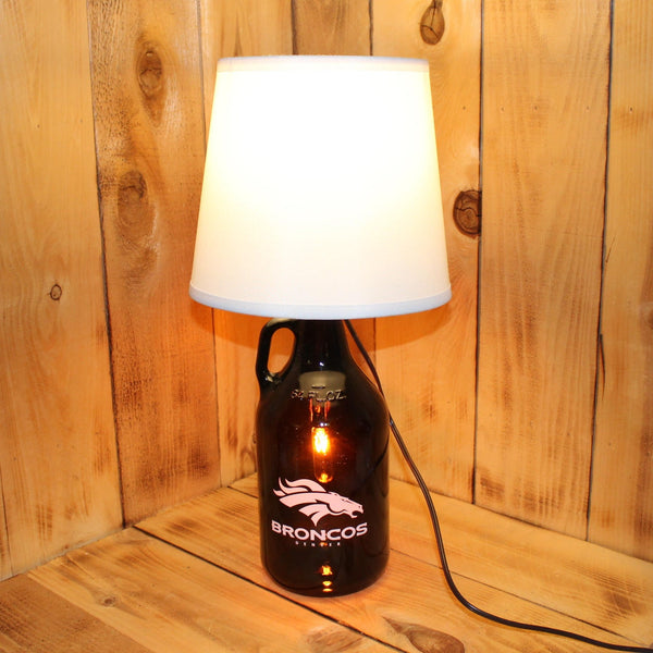 Denver Broncos Football Beer Growler Lamp with Night Light with shade