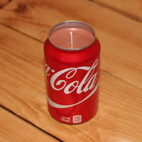 Hand Poured Soy Candle in Handmade Upcycled Coca Cola Soda Can