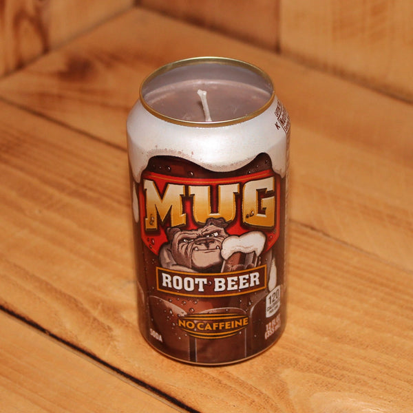 Hand Poured Soy Candle in Handmade Upcycled Mug Root Beer Soda Can – Bottle  Refab