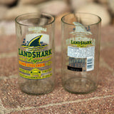 Margaritaville Landshark Lager Novelty Juice Glasses made from recycled bottles