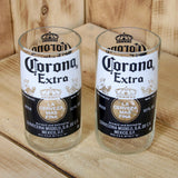 Upcycled Corona Beer 8 ounce Glasses made from repurposed bottles