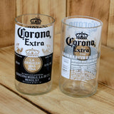 Upcycled Corona Beer 8 ounce Glasses made from repurposed bottles