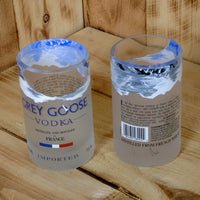 Upcycled Grey Goose Glasses/Tumblers made from repurposed vodka bottles