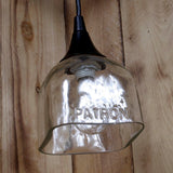 Upcycled Tequila Bottle Light Bar made from repurposed Patron Tequila Bottles for the kitchen or bar