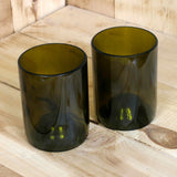 Upcycled Pair of Tumblers made from Chardonnay Wine Bottles