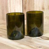 Upcycled Pair of Tumblers made from Chardonnay Wine Bottles