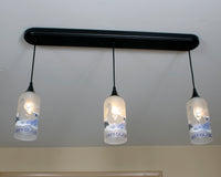 Upcycled Grey Goose Hanging Pendant Lamp made from bottles