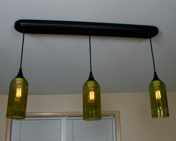 Chardonnay Wine Bottle 3 Pendant Light